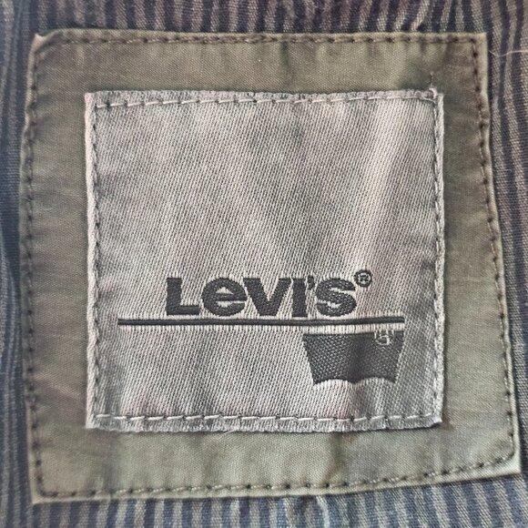 Levis Utility Jacket Womens Extra Small Green Hooded Military Anorack Coat - Picture 4 of 10